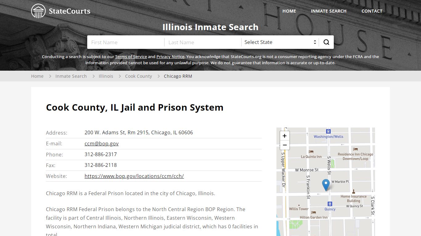 Chicago RRM Inmate Records Search, Illinois - StateCourts